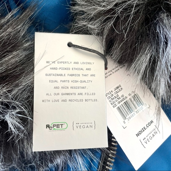 NOIZE Blue & Black Parka Winter Jacket Coat Size XS - Picture 9 of 11